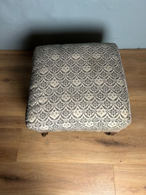 HOWARD SONS UPHOLSTERED STOOL - ADDITIONAL PHOTO 5