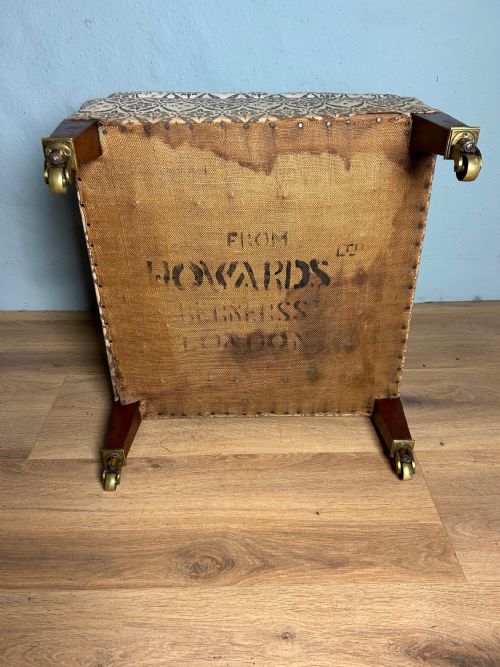 HOWARD SONS UPHOLSTERED STOOL - ADDITIONAL PHOTO 6