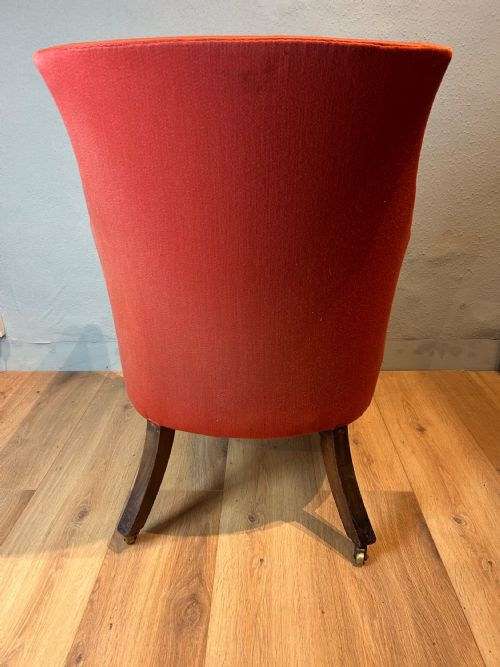 REGENCY MAHOGANY LIBRARY ARM CHAIR - ADDITIONAL PHOTO 10