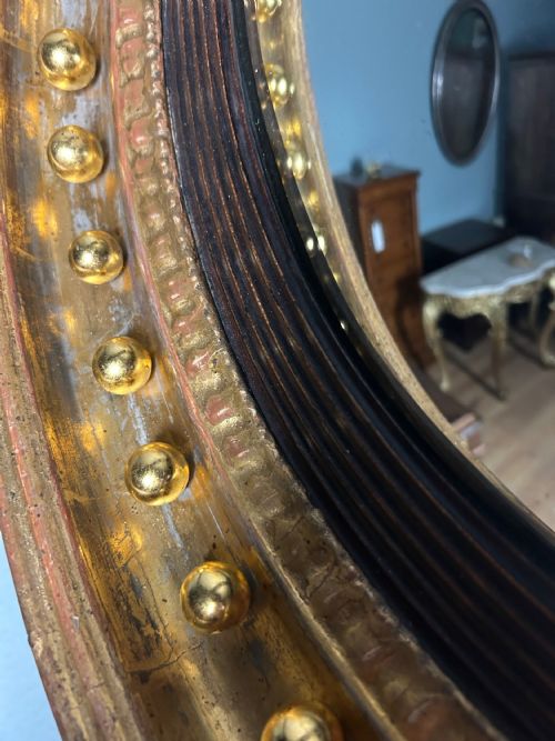 REGENCY GILT CONVEX MIRROR - ADDITIONAL PHOTO 3