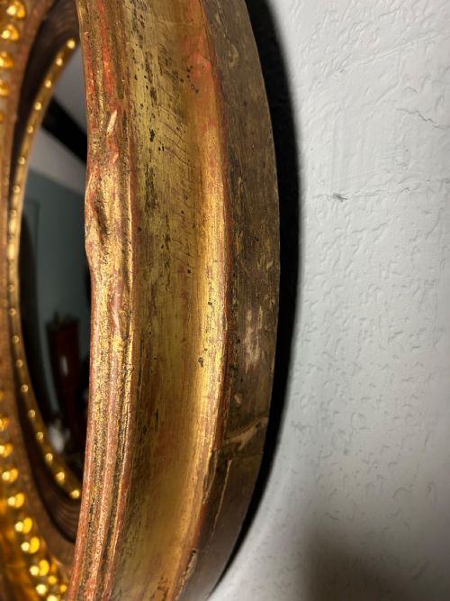 REGENCY GILT CONVEX MIRROR - ADDITIONAL PHOTO 5