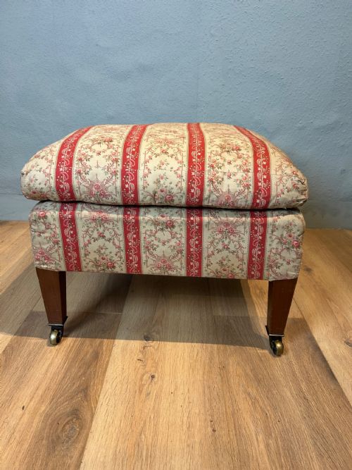 HOWARD SONS UPHOLSTERED STOOL - ADDITIONAL PHOTO 1