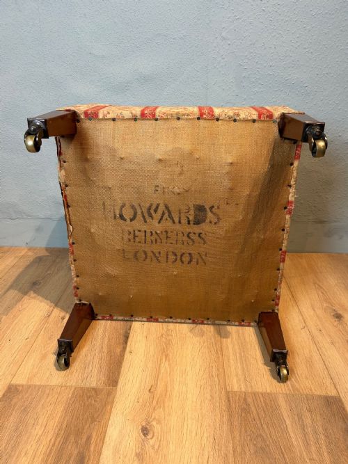 HOWARD SONS UPHOLSTERED STOOL - ADDITIONAL PHOTO 4