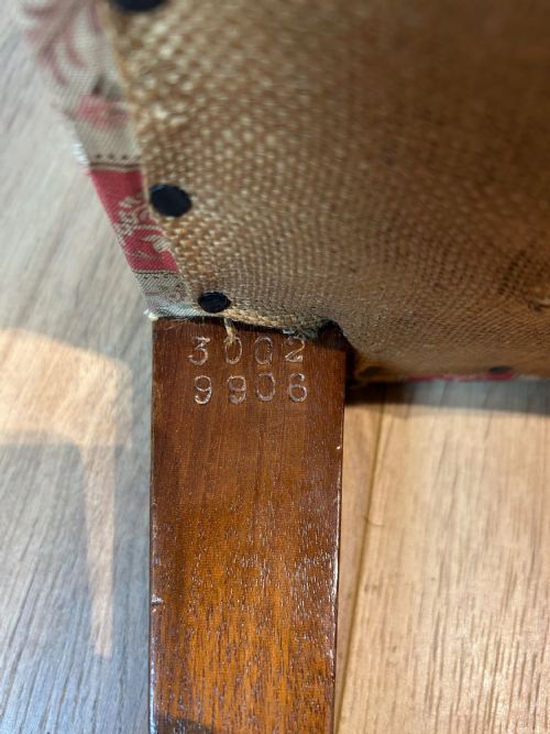HOWARD SONS UPHOLSTERED STOOL - ADDITIONAL PHOTO 5