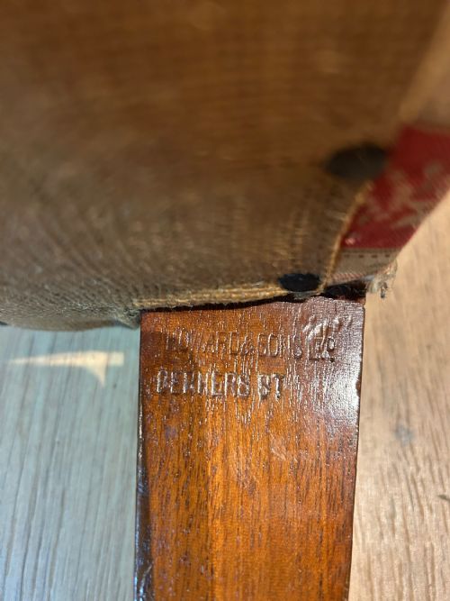 HOWARD SONS UPHOLSTERED STOOL - ADDITIONAL PHOTO 6