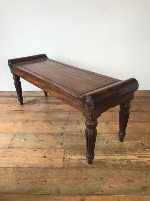 GILLOWS REGENCY MAHOGANY HALL BENCH - ADDITIONAL PHOTO 2