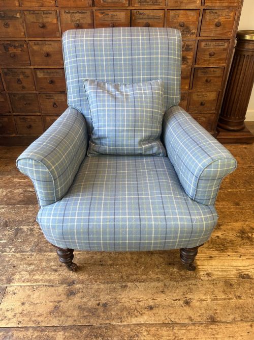 19TH CENTURY HOWARD SONS STYLE ARM CHAIR - ADDITIONAL PHOTO 1