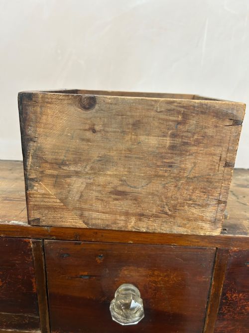 MAHOGANY APOTHECARY BANK OF DRAWERS - ADDITIONAL PHOTO 3