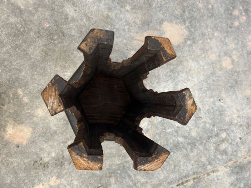 SYRIAN BONE MOTHER OF PEARL HEXAGONAL TABLE - ADDITIONAL PHOTO 12