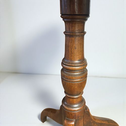 LATE GEORGE 3RD SOLID BURR ELM TRIPOD TABLE - ADDITIONAL PHOTO 5