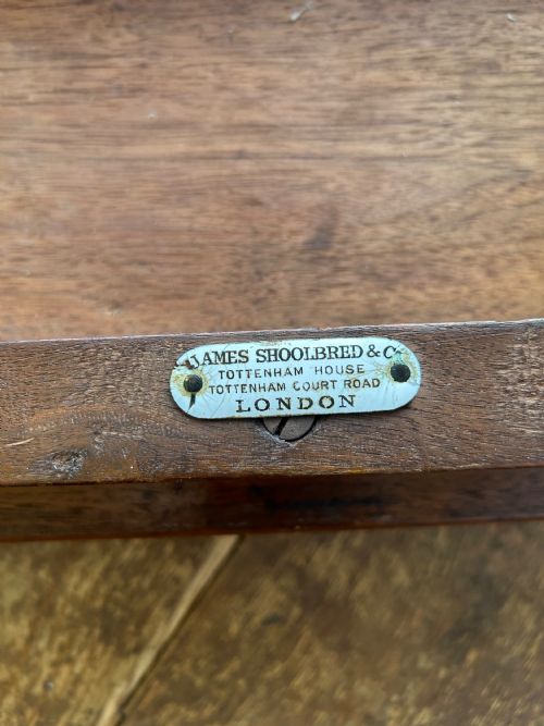 19TH CENTURY WALNUT HALL BENCHWINDOW SEAT BY SHOOLBRED CO - ADDITIONAL PHOTO 3