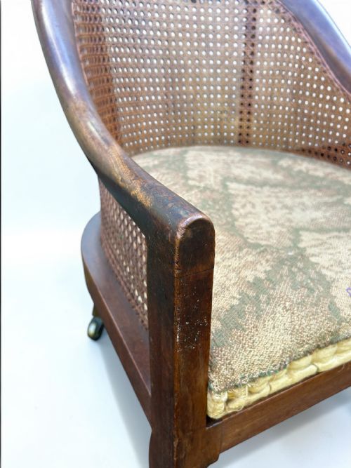 GILLOWS REGENCY MAHOGANY BERGERELIBRARY ARM CHAIR - ADDITIONAL PHOTO 7