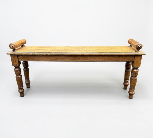 VICTORIAN OAK HALL BENCHWINDOW SEAT - ADDITIONAL PHOTO 1