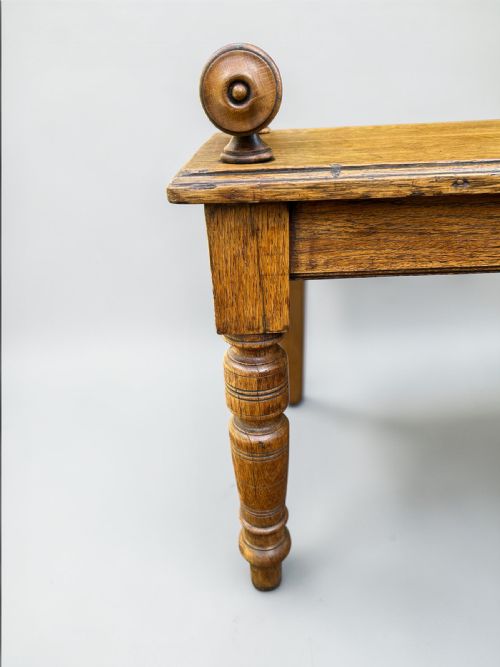 VICTORIAN OAK HALL BENCHWINDOW SEAT - ADDITIONAL PHOTO 4