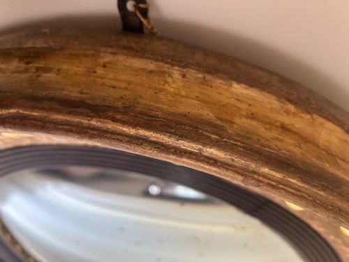 REGENCY GILT CONVEX MIRROR - ADDITIONAL PHOTO 12