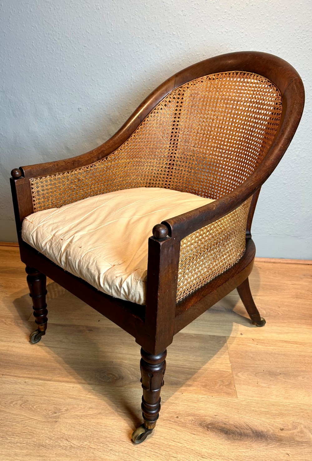 English 19th century Mahogany Bergere Arm Chair by Gillows. View XIV