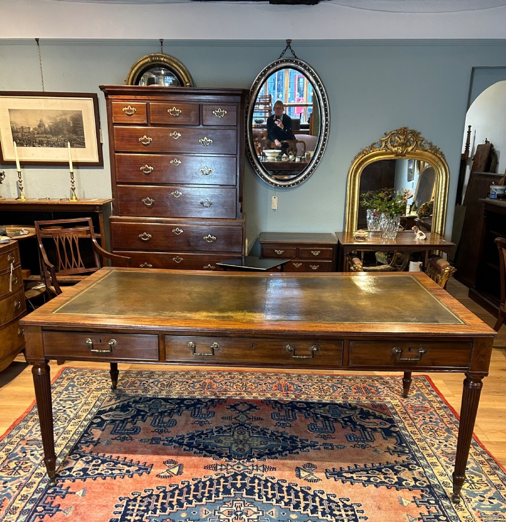 George 3rd Mahogany Partners Library Table