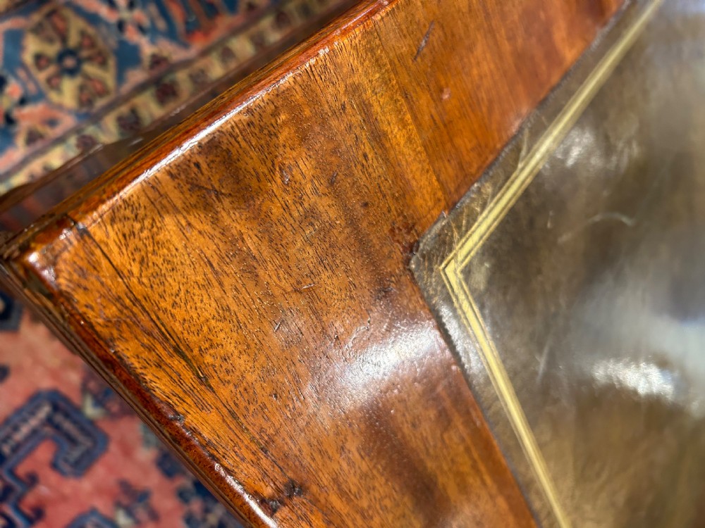 George 3rd Mahogany Partners Library Table View XIV