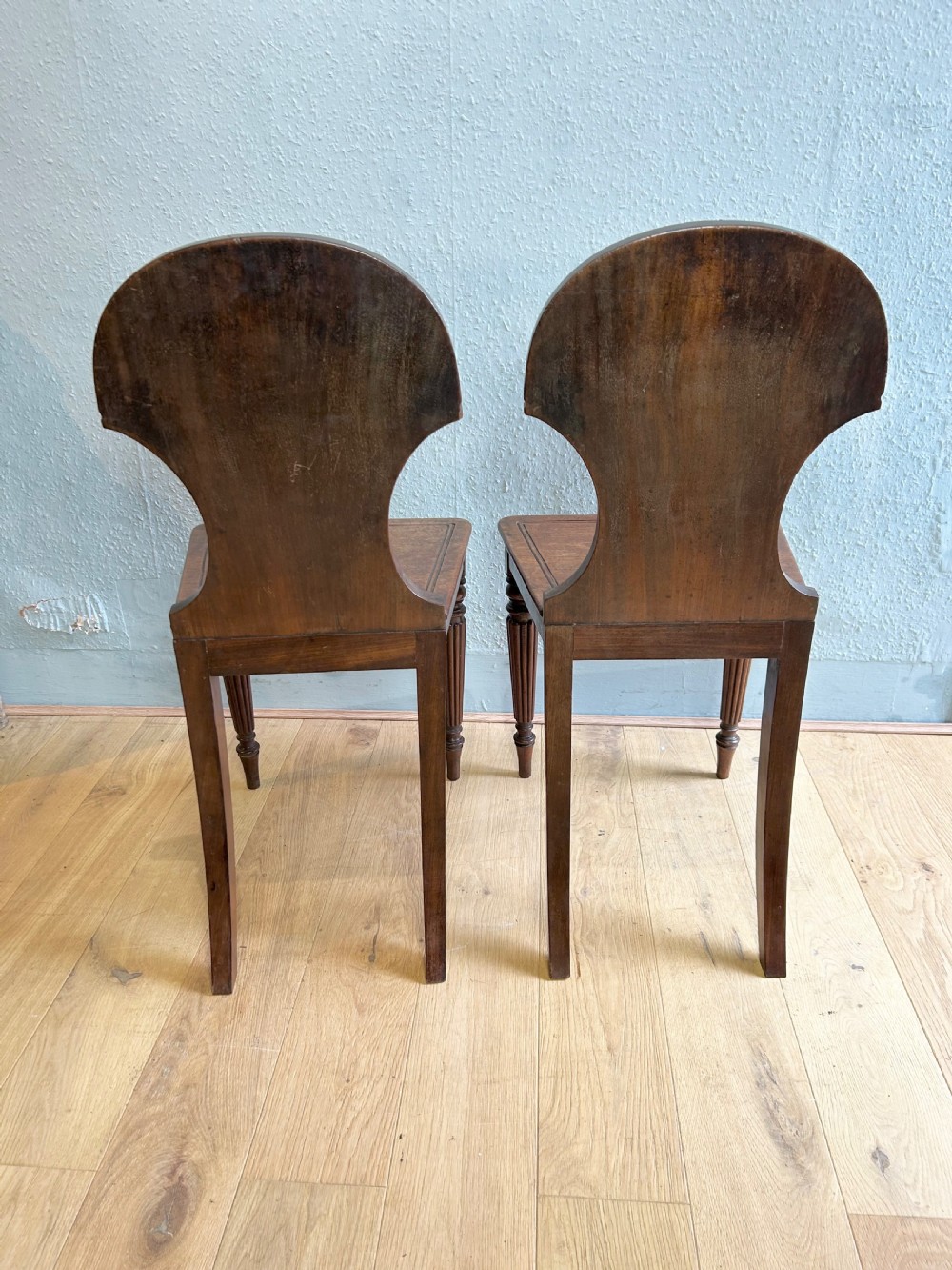 Pair of Regency Mahogany Gillows Hall Chairs  View III