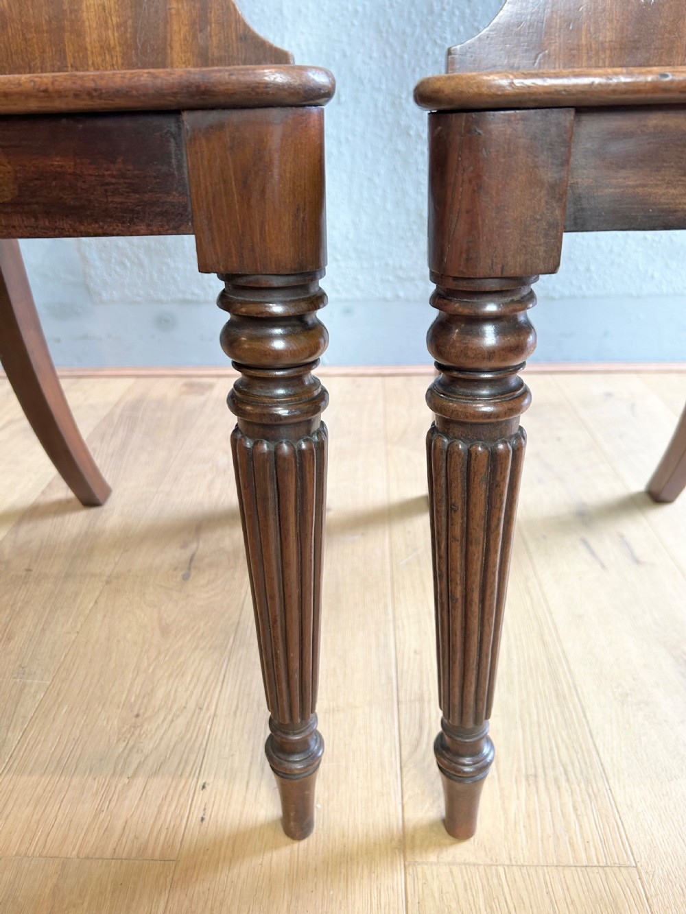 Pair of Regency Mahogany Gillows Hall Chairs  View IX