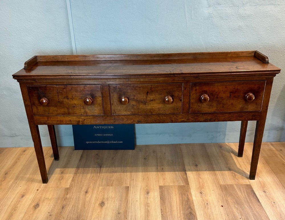 18th Century Walnut & Oak Dresser Base