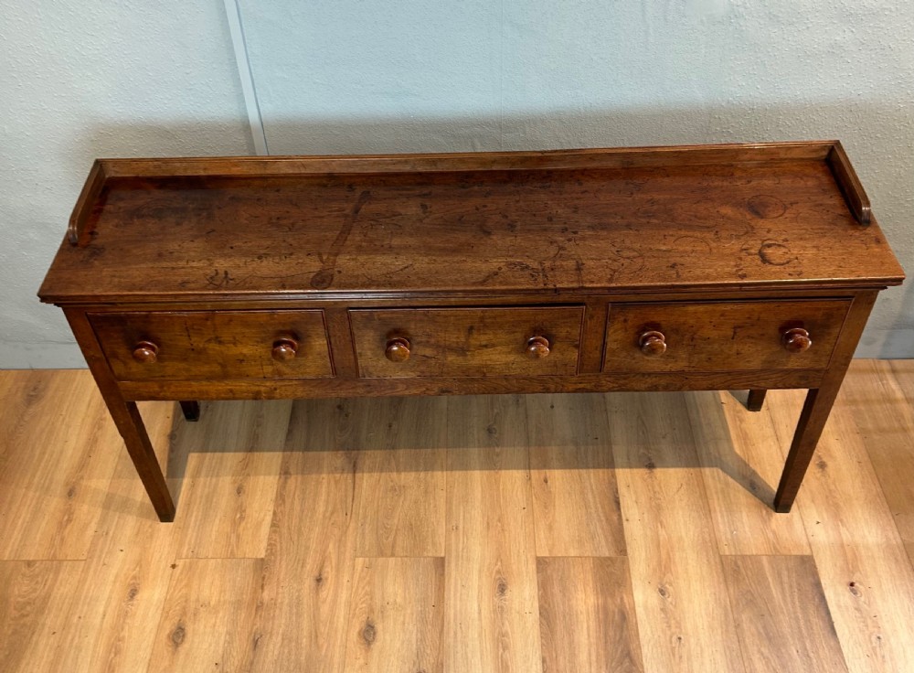 18th Century Walnut & Oak Dresser Base View VI