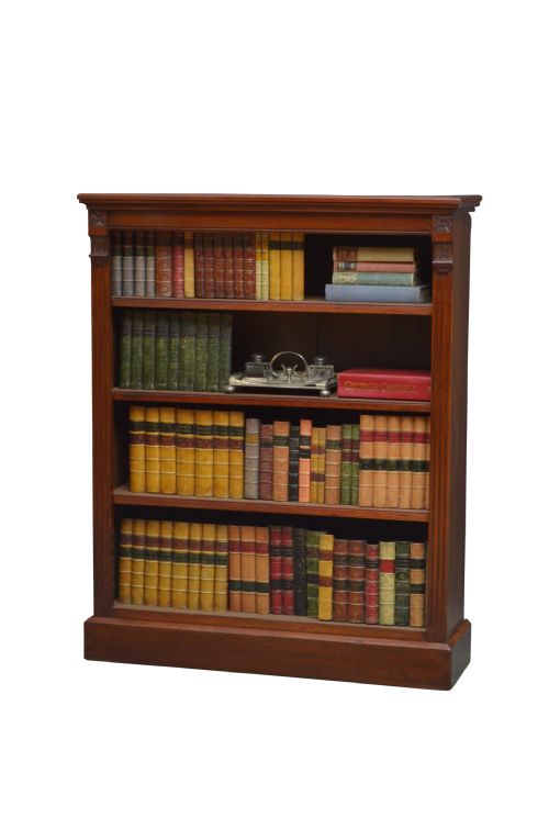 Victorian Walnut Open Bookcase