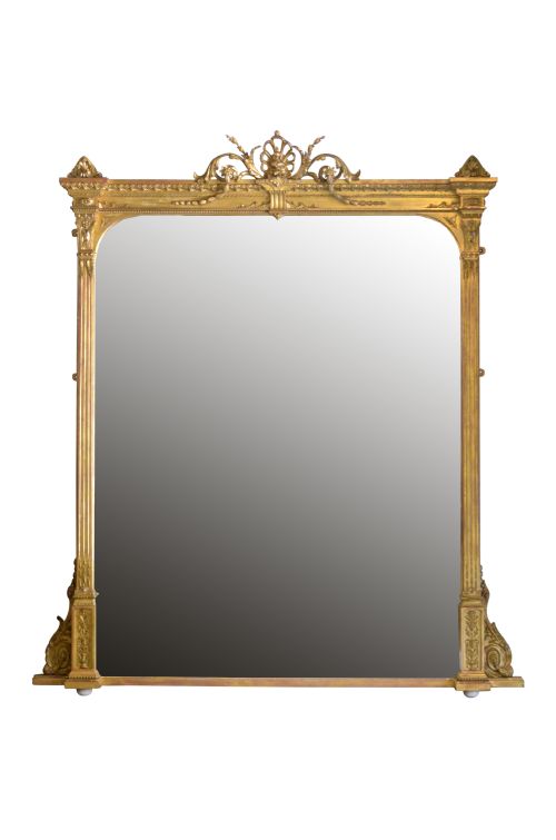 Exceptional English Giltwood Mirror of Large Proportions