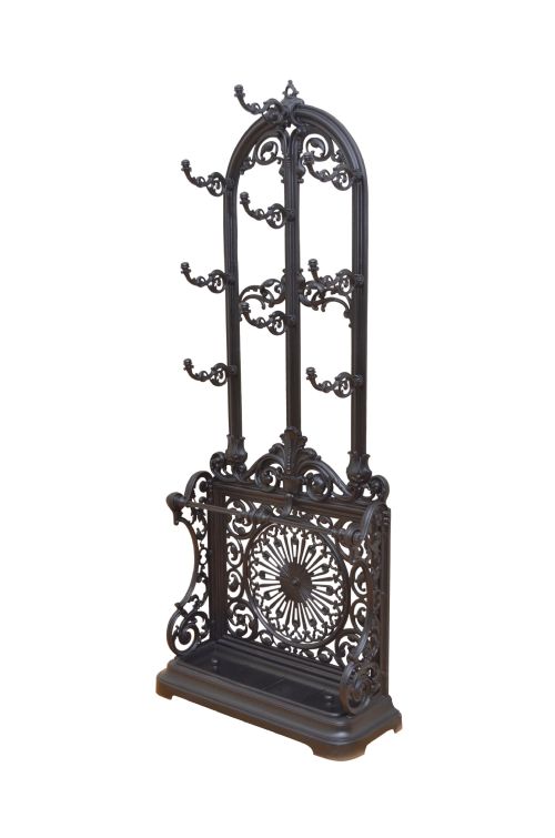 Victorian Cast Iron Hall Stand in Black
