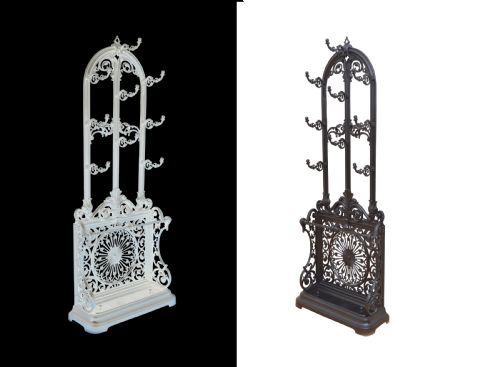 Pair of Victorian Cast Iron Hall Stands