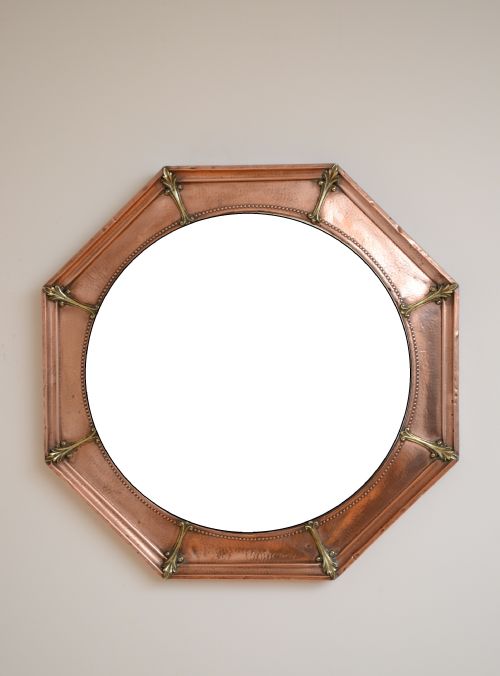 Arts and Crafts Copper Wall Mirror