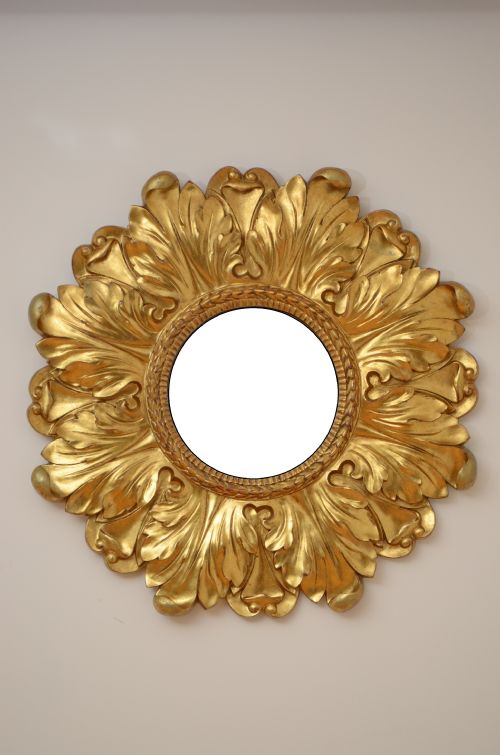 Large Sunburst Gilt Wall Mirror 90cm