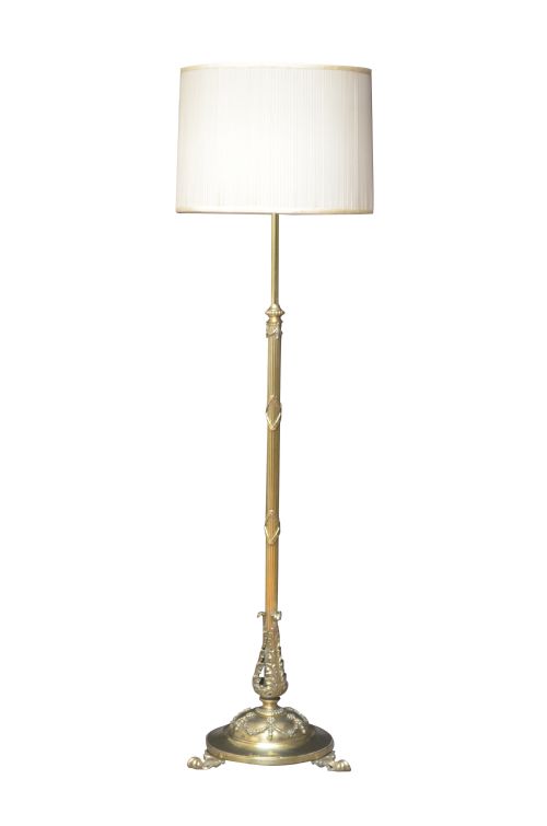 Victorian Brass Telescopic Floor Lamp