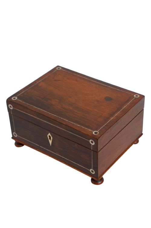 Attractive Victorian Rosewood Jewellery Box with Tray