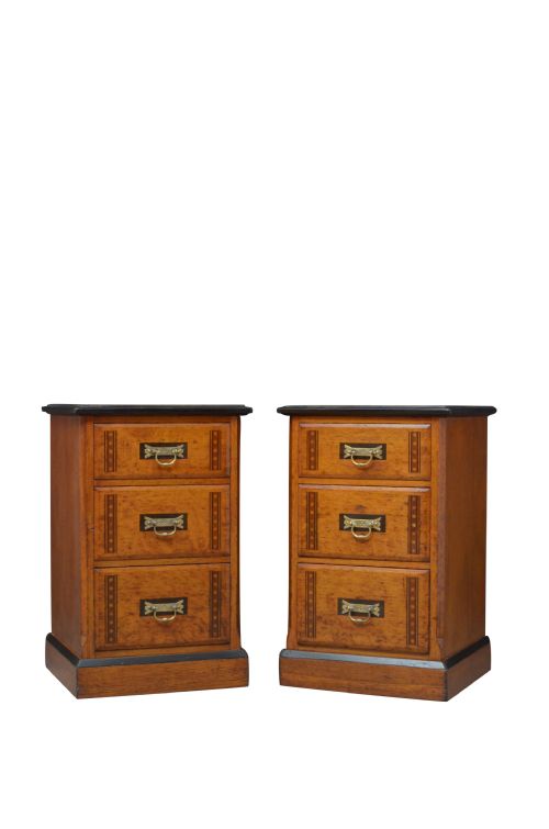 Stylish Aesthetic Movement Bedside Cabinets