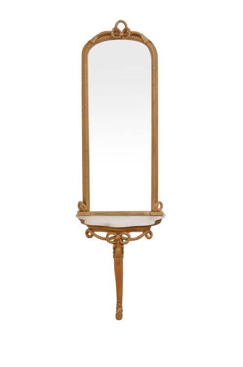 Turn of the Century Console Table with Pier Mirror