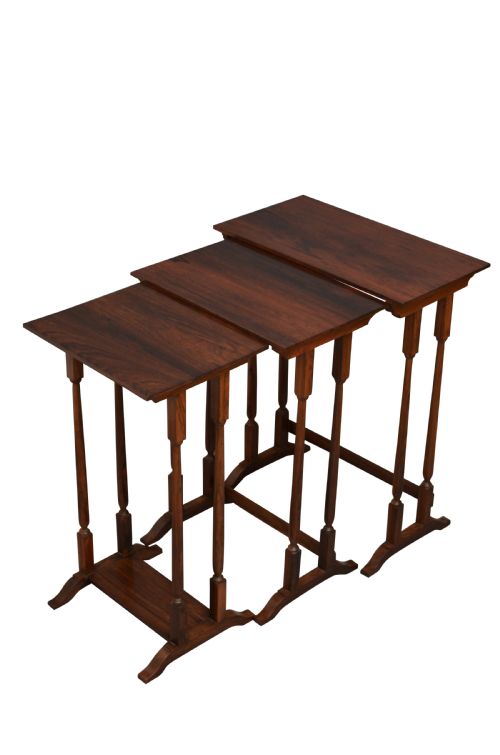 Late Victorian Rosewood Nest of Three Tables