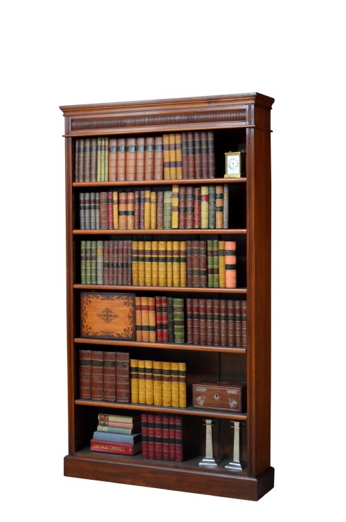 Victorian Walnut Open Bookcase