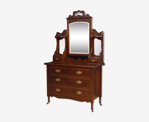 Superb Edwardian Walnut Dressing Chest
