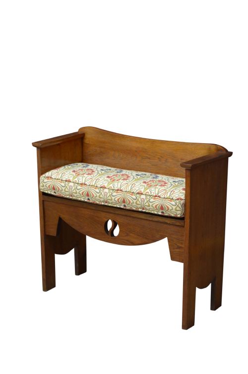 Arts and Crafts Hall Bench in Oak
