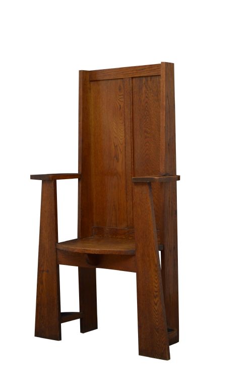 Arts and Crafts Oak Hall Seat