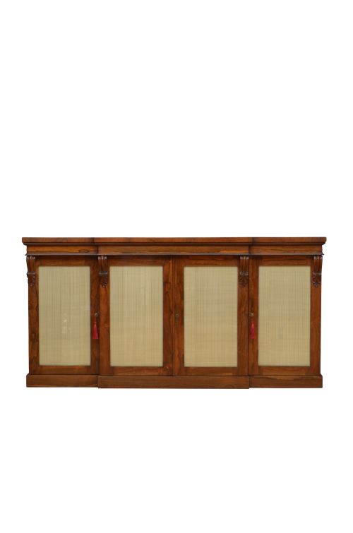 Victorian Bookcase in Rosewood Sideboard Cabinet
