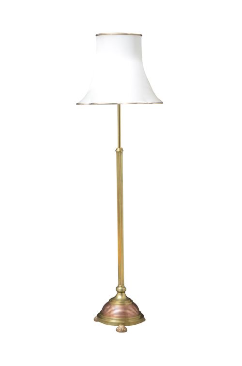 Edwardian Copper and Brass Floor Standard Lamp