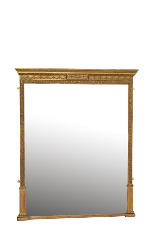 Late Victorian Giltwood Wall Mirror H140cm