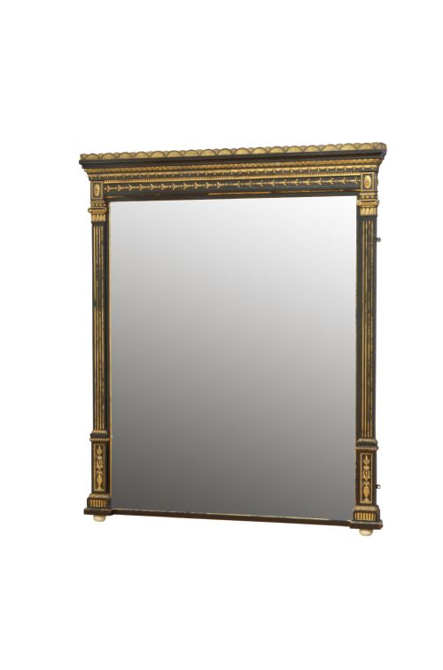 Large English Overmantel Mirror H161cm