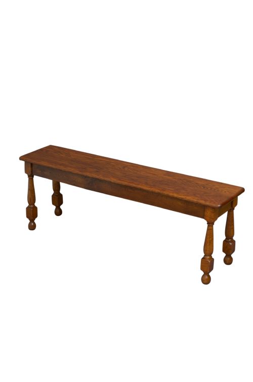 Early Xxth Century Solid Oak Bench
