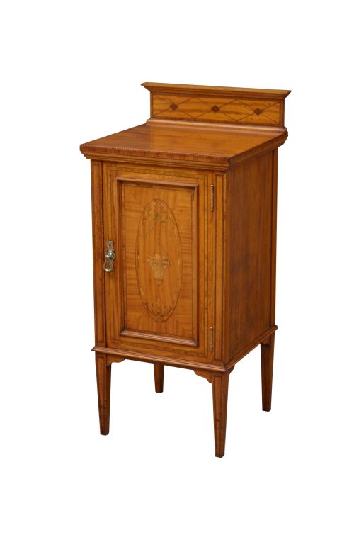 Superb Edwardian Satinwood Bedside Cabinet