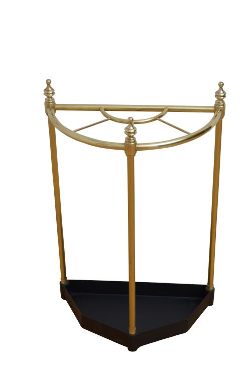 Brass Demi Lune Umbrella Stand