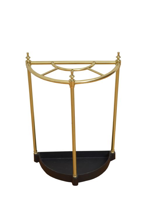 Brass Demi Lune Umbrella Stand