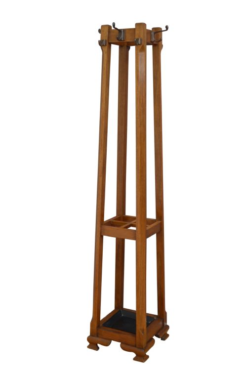 fig 1. Cooke's Art Deco Solid Mahogany Coat Stand